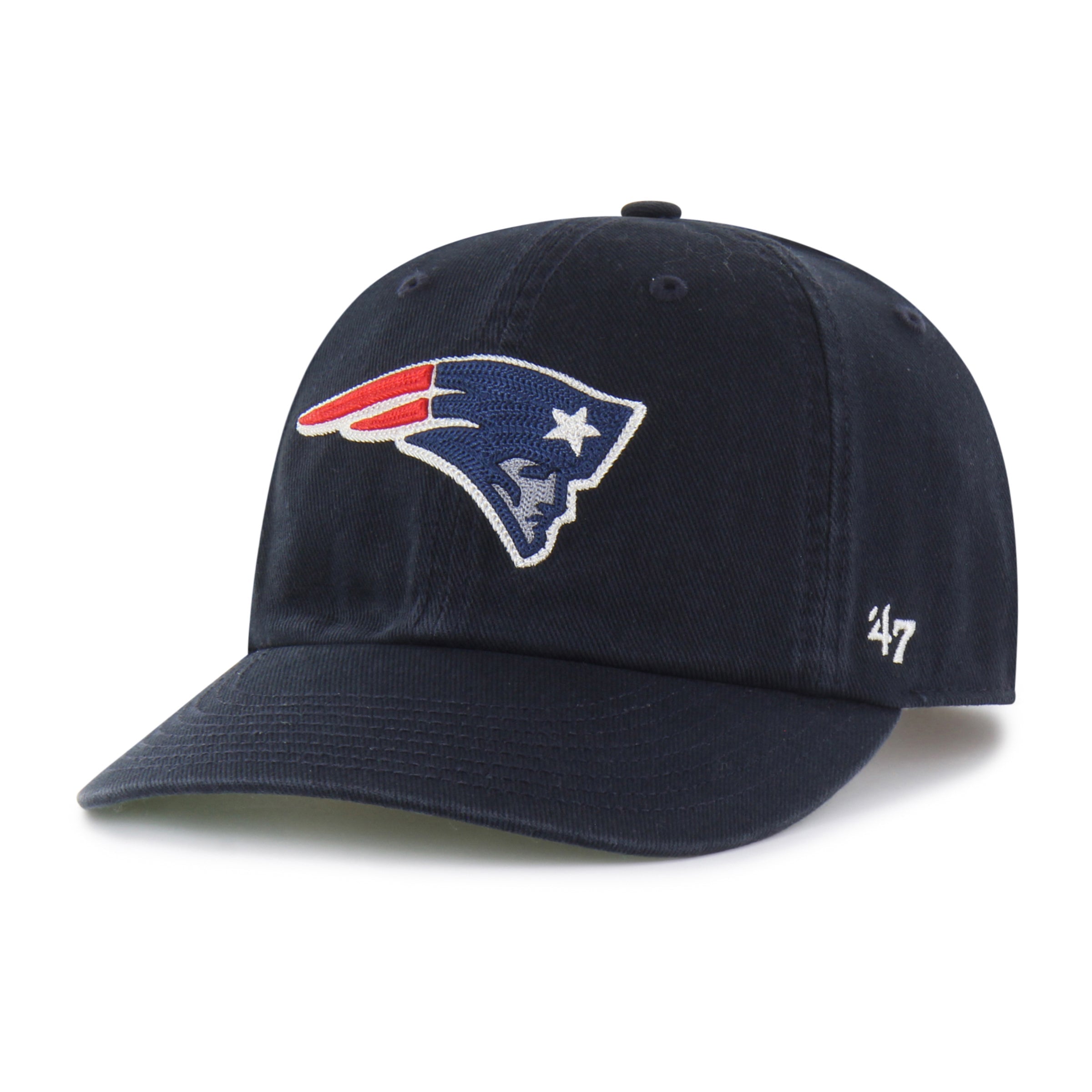 NEW ENGLAND PATRIOTS CHAIN SIDE STITCH '47 CLEAN UP ROUND VISOR